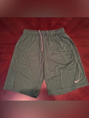 Nike Kelly Green Athletic Shorts with Gray Trim